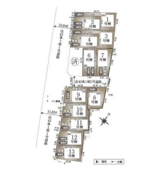 東京都清瀬市中里6丁目 新築戸建 8号棟の区画図